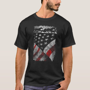 Camiseta Bandeira Americana Cavalo Orgulhoso Patriótico Anc