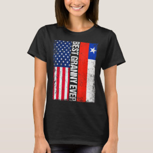 Camiseta Bandeira Americana Chile Sinalizador Melhor Famíli