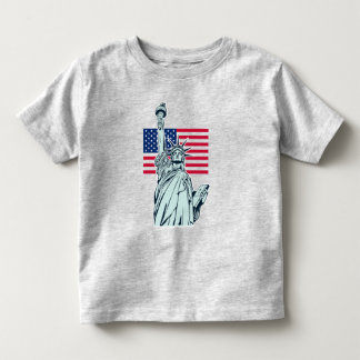 Camiseta Bandeira Americana com a Senhora Liberdade