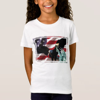 Camiseta Bandeira americana com americano Eagle & senhora