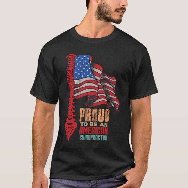 Camiseta Bandeira americana com espinha-lombarda mulheres c (Frente)