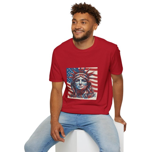 Camiseta Bandeira Americana com Estátua da Liberdade (Criador carregado)