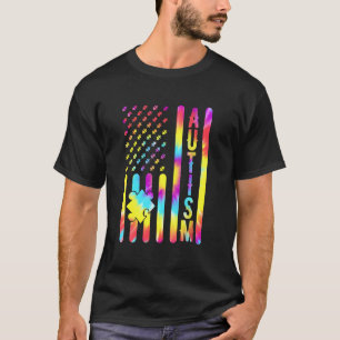 Camiseta Bandeira Americana Conscientização do Autismo Meni