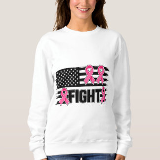 Camiseta Bandeira Americana Conscientização do Câncer de Ma