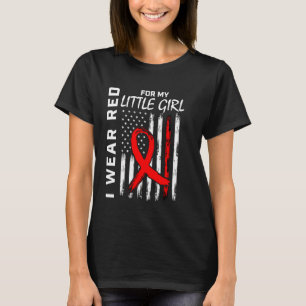 Camiseta Bandeira Americana Conscientização Doença Cardíaca