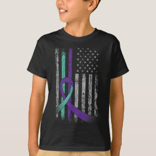 Camiseta Bandeira Americana Conscientização Prevenção Suicí