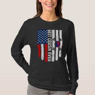 Camiseta Bandeira Americana Coreia do Sul Melhor Primo Ever