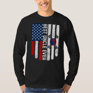 Camiseta Bandeira Americana Coreia do Sul Sinalizador Melho