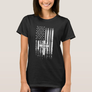Camiseta Bandeira Americana Cristã - Protestante da Bíblia