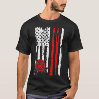 Camiseta Bandeira Americana Crotcheting Gift Sewing Patriot
