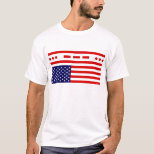 Camiseta Bandeira americana da aflição do SOS
