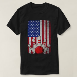 Camiseta Bandeira Americana da boliche 4 de julho para Bowl