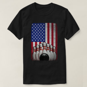 Camiseta Bandeira Americana da boliche 4 de julho para Bowl