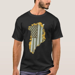 Camiseta Bandeira Americana da Gronelândia para o Novo Terr