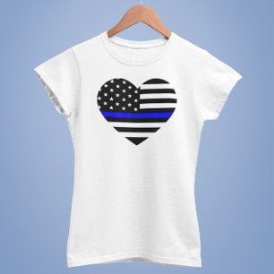 Camiseta Bandeira Americana da Linha Azul Thin - Camisa-T f