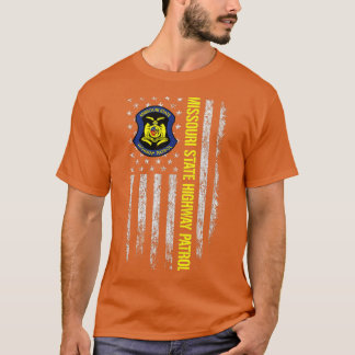 Camiseta Bandeira Americana da Patrulha de Estrada do Estad