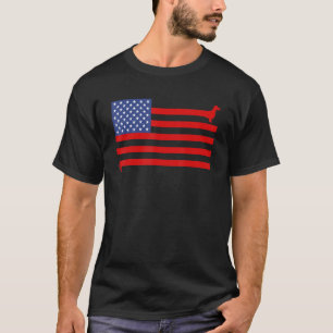 Camiseta Bandeira Americana Dachshund Patriótico Dachshund