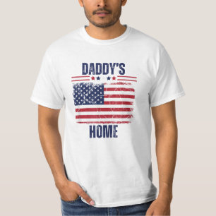 Camiseta Bandeira Americana Daddys Home Trump