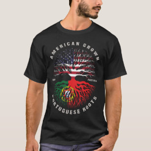 Camiseta Bandeira Americana das Raízes Portuguesas Cultiva