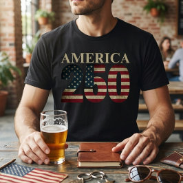 Camiseta Bandeira Americana de 250º Aniversário