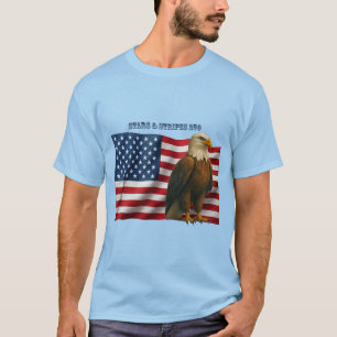 Camiseta Bandeira Americana de 250 Anos com uma Águia Ameri