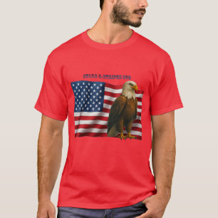 Camiseta Bandeira Americana de 250 Anos com uma Águia Carec