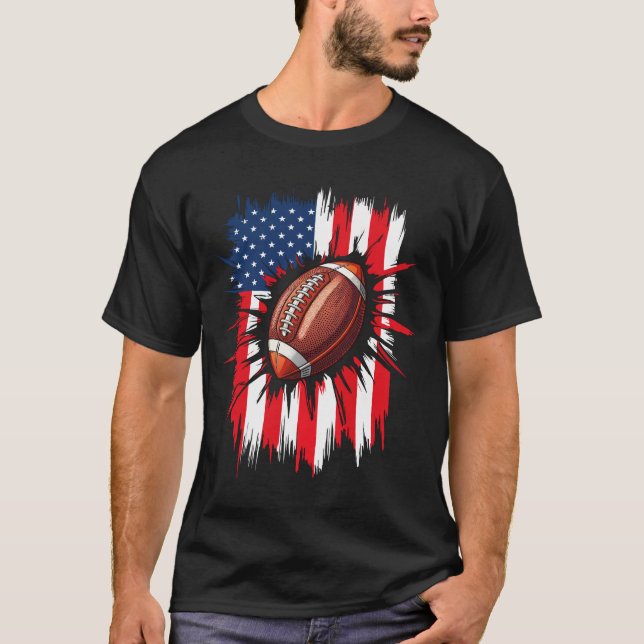 Camiseta Bandeira Americana de 4 de julho (Frente)