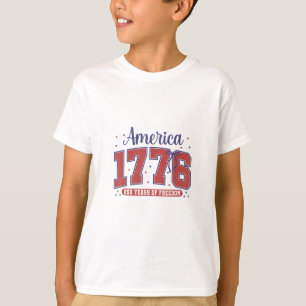 Camiseta Bandeira Americana de 4 de Julho Vintage 250 Anos