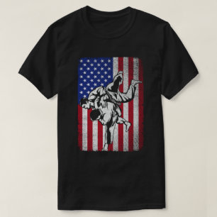 Camiseta Bandeira Americana de Artes Marciais Jiu Jitsu