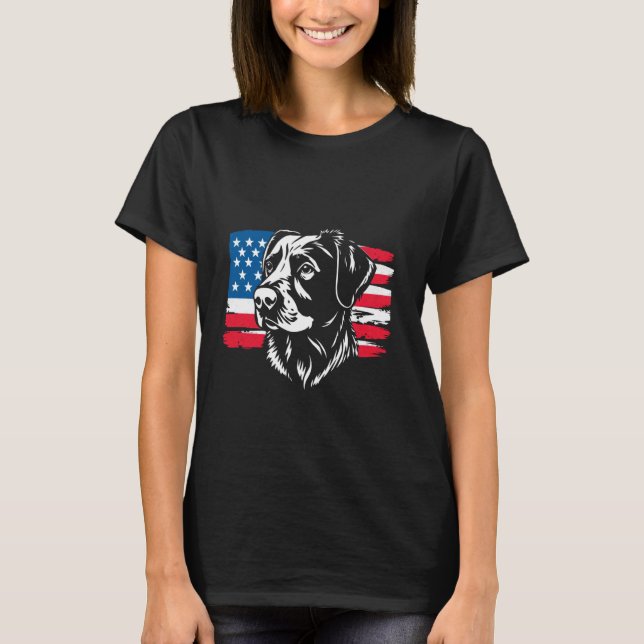 Camiseta Bandeira Americana de Cães (Frente)