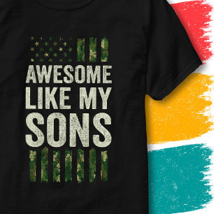 Camiseta Bandeira Americana de Camuflagem Militar Incrível 