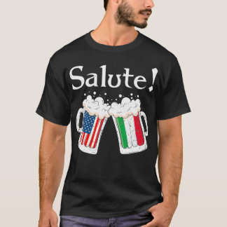 Camiseta Bandeira Americana de Cerveja de Queijo Italiano