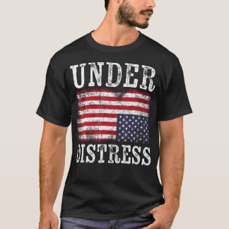 Camiseta Bandeira Americana de Cima sob Rua Unida de Sofrid