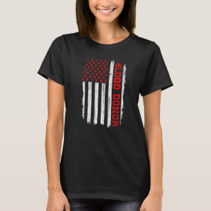 Camiseta Bandeira Americana De Doador De Sangue, Seja Um Do