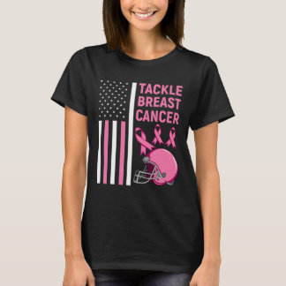 Camiseta Bandeira Americana de Futebol do Cancer da Mama