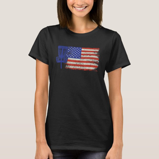 Camiseta Bandeira Americana de Golf Disco Incomodou Golfe d (Frente)