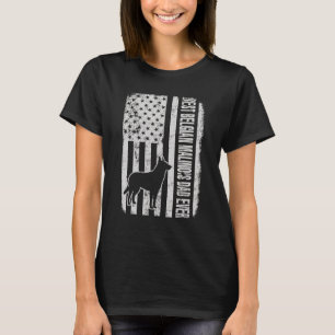 Camiseta Bandeira Americana de Malinois Belga