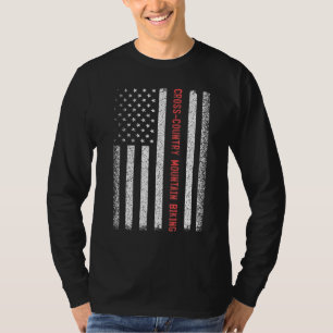 Camiseta Bandeira Americana De Montanha Cruzada 4º De