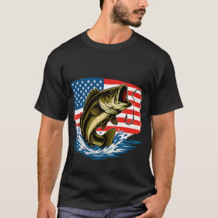 Camiseta Bandeira Americana de Pesca de Robalo