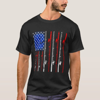 Camiseta Bandeira Americana de Pesca dos EUA