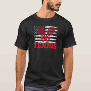 Camiseta Bandeira Americana de Tênis Tees Homens Mulheres M