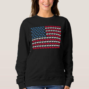 Camiseta Bandeira Americana De Vaca Heifer 4 De Julho De Fa