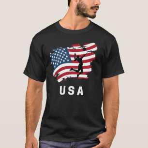 Camiseta Bandeira Americana de Voleibol