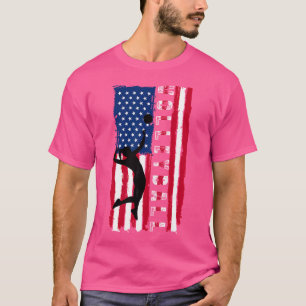Camiseta Bandeira Americana De Voleibol Patriótico 4 De Jul
