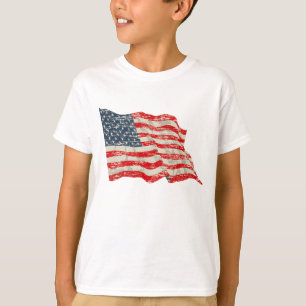Camiseta Bandeira americana desvanecida da glória