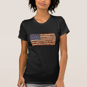 Camiseta Bandeira americana desvanecida da glória