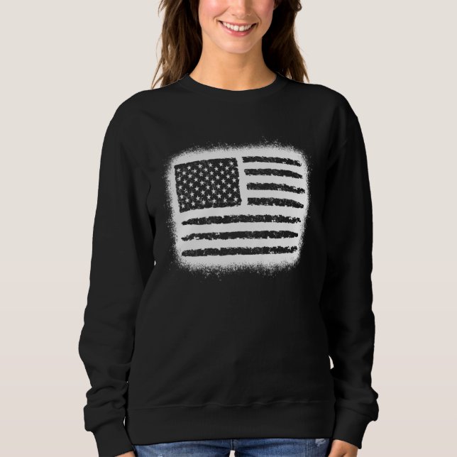 Camiseta Bandeira Americana Dia 4 De Julho Patriótico Memor (Frente)