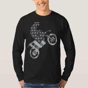 Camiseta Bandeira Americana Dirt Bike Motocross Enduro bmx