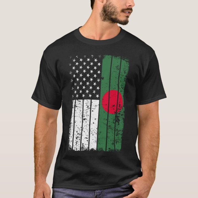 Camiseta Bandeira Americana do Bangladesh - Bangladesh - EU (Frente)