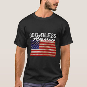 Camiseta Bandeira Americana do Deus abençoe